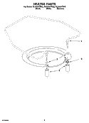HEATER PARTS Diagram and Parts List for GU3600XTRQ0  Whirlpool Dishwasher