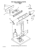 TOP AND CONSOLE PARTS Diagram and Parts List for GCGM2991TQ2  Whirlpool Dryer