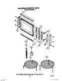 MICROWAVE DOOR Diagram and Parts List for KEMS376SBL1  KitchenAid Microwave Oven Combo