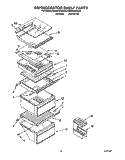 REFRIGERATOR SHELF Diagram and Parts List for RS22AWXBL00  Roper Refrigerator