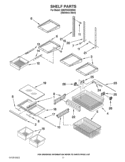 SHELF PARTS Diagram and Parts List for GB2FHDXWS06  Whirlpool Refrigerator