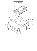 BROILER PARTS Diagram and Parts List for FGS326RD1  Roper Range