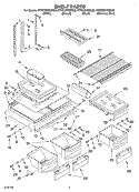 SHELF Diagram and Parts List for KTRC22KKSS00  KitchenAid Refrigerator