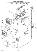 ICEMAKER PARTS, PARTS NOT ILLUSTRATED Diagram and Parts List for KSRD22FKBL14  KitchenAid Refrigerator