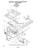 COOKTOP AND MANIFOLD , LITERATURE AND OPTIONAL Diagram and Parts List for SF3000SRW1  Whirlpool Range