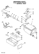 DISPENSER PARTS Diagram and Parts List for GHW9460PL3  Whirlpool Washer