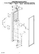 FREEZER DOOR PARTS Diagram and Parts List for KSRG25FTBL01  KitchenAid Refrigerator