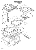 SHELF PARTS Diagram and Parts List for ET8CHEXSQ00  Whirlpool Refrigerator