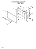 FREEZER DOOR Diagram and Parts List for RT18AKXGN01  Roper Refrigerator