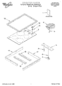 COOKTOP, LITERATURE Diagram and Parts List for RS696PXGB2  Whirlpool Range