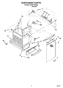 CONTAINER PARTS Diagram and Parts List for GACP15XXMG0  Whirlpool Trash Compactor