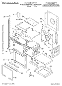 OVEN, LITERATURE Diagram and Parts List for KEMS308GWH1  KitchenAid Microwave Oven Combo