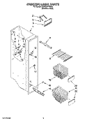 FREEZER LINER PARTS Diagram and Parts List for KSRD22FTST03  KitchenAid Refrigerator