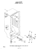 LINER Diagram and Parts List for EV130FXKW3  Whirlpool Freezer