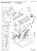 TOP AND CABINET, LITERATURE Diagram and Parts List for KGYS855JE0  KitchenAid Dryer