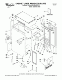 CABINET LINER AND DOOR PARTS Diagram and Parts List for GI15NFLTS3  Whirlpool Ice Maker