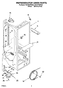 REFRIGERATOR LINER PARTS Diagram and Parts List for 7GS6SHEXMS00  Whirlpool Refrigerator