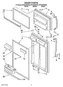 DOOR PARTS Diagram and Parts List for ET1MHKXMQ06  Whirlpool Refrigerator