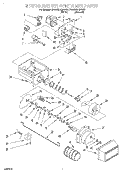 MOTOR AND ICE CONTAINER Diagram and Parts List for 3VED23DQFN00  Whirlpool Refrigerator