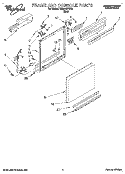 FRAME AND CONSOLE Diagram and Parts List for DU980QPDB3  Whirlpool Dishwasher