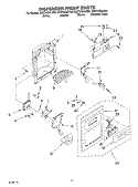 DISPENSER FRONT Diagram and Parts List for GC5THGXLB00  Whirlpool Refrigerator