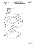 COOKTOP Diagram and Parts List for RS675PXBH1  Whirlpool Range