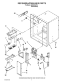 REFRIGERATOR LINER PARTS Diagram and Parts List for GI6FARXXF04  Whirlpool Refrigerator