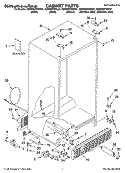 CABINET PARTS Diagram and Parts List for KSRP25FNBL01  KitchenAid Refrigerator