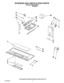 INTERIOR AND VENTILATION PARTS Diagram and Parts List for WMH1164XWS5  Whirlpool Microwave