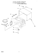 OVEN CAVITY Diagram and Parts List for MT3070SHB0  Whirlpool Microwave