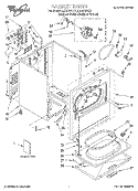 SECTION Diagram and Parts List for LEQ8858HQ1  Whirlpool Dryer