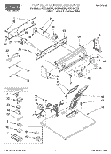 TOP AND CONSOLE, LIT/OPTIONAL Diagram and Parts List for RGS7648EW2  Roper Dryer