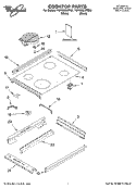 COOKTOP PARTS Diagram and Parts List for YGY396LXPQ0  Whirlpool Range