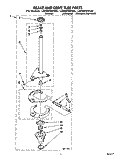 BRAKE AND DRIVE TUBE Diagram and Parts List for LBR6233AW0  Whirlpool Washer