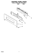 CONTROL PANEL PARTS Diagram and Parts List for KEBC141KWH05  KitchenAid Wall Oven