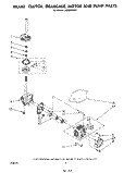 BRAKE, CLUTCH, GEARCASE, MOTOR AND PUMP Diagram and Parts List for LA6380XSW0  Whirlpool Washer