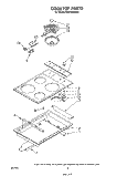 COOK TOP Diagram and Parts List for RS6100XKW3  Whirlpool Range