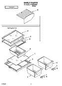 SHELF PARTS, OPTIONAL PARTS Diagram and Parts List for TT18TKXPQ01  Estate Refrigerator