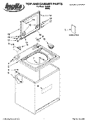 TOP AND CABINET PARTS Diagram and Parts List for IS43000  Inglis Washer