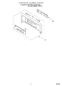 CONTROL PANEL, LITERATURE Diagram and Parts List for RBD245PDB4  Whirlpool Wall Oven