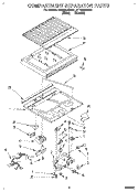 COMPARTMENT SEPARATOR Diagram and Parts List for RT18DKXBL01  Roper Refrigerator