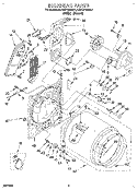 SECTION Diagram and Parts List for KEYE770BWH1  KitchenAid Dryer
