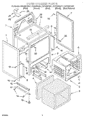 OVEN CHASSIS Diagram and Parts List for KERC507HBL1  KitchenAid Range