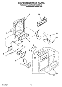 DISPENSER FRONT PARTS Diagram and Parts List for EC3JHAXRL13  Whirlpool Refrigerator