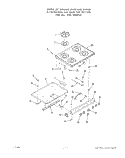 OPTIONAL GRIDDLE Diagram and Parts List for 1765^0A  Whirlpool Range