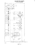 GEARCASE Diagram and Parts List for LA3400XMW1  Whirlpool Washer