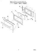 MICROWAVE DOOR Diagram and Parts List for RMC305PDQ4  Whirlpool Microwave Oven Combo