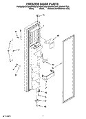 FREEZER DOOR PARTS Diagram and Parts List for GC3JHAXTL00  Whirlpool Refrigerator