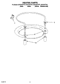 HEATER PARTS Diagram and Parts List for GU2500XTPT7  Whirlpool Dishwasher