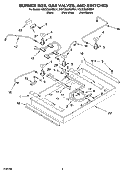 Part Location Diagram of 8285774 Whirlpool Burner Box